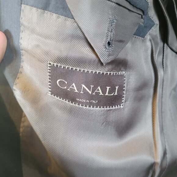 Canali Made in Italy Super 140s Wool Suit Jacket Blazer | EU 54 / US 44L - Picture 3 of 13